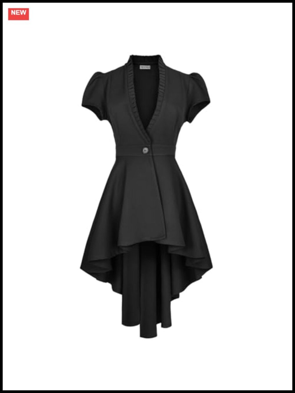 Steampunk Victorian Tailcoat Jacket Ruffled Goth Cosplay Coat